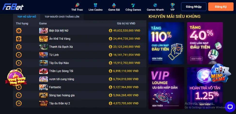 Các phương thức thanh toán được hỗ trợ bởi vin777vin app